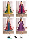 Trisha By Blue Hills Rayon Anarkali Kurtis With Classic Neck Wholesale Price In Surat